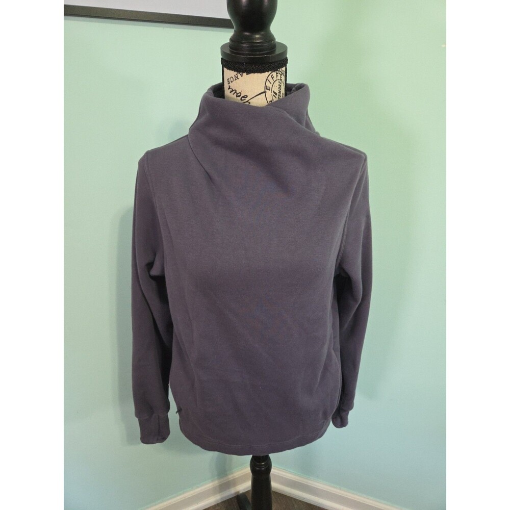 athleta cozy karma sweatshirt twist neck purple extra small